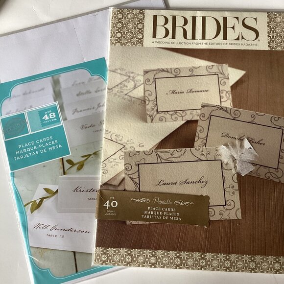 40 Brides Magazine + 48 Gartner Table Place Cards Wedding Bridal Stationary - Picture 1 of 7
